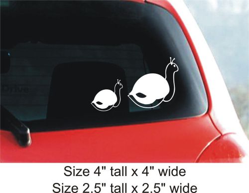 2x swan with baby funny car vinyl sticker decal gift fine art cafe - fac - 50  a for sale