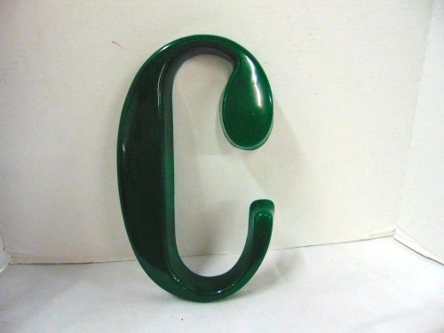 Letter For Signs Or Crafts Green Plastic, 12&#034; In Height, Lower Case c