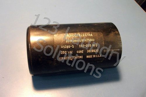 Washer milnor capacitor mepco/electra a5280-1 102-230 mfd 250vac a5280-1 for sale