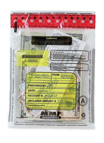 Mmf tamper evident deposit cash bags 2362011n20 pack 50 for sale