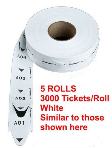 5 ROLLS 15000 TICKETS Turn-O-Matic TAKE A NUMBER T80 2 DIGIT TICKETS for D80