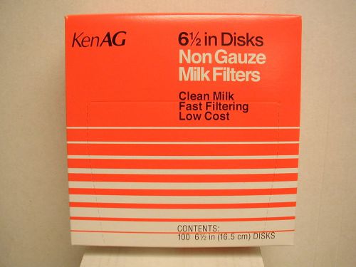 Milk Filter Strainer - For 6.5 inch Disk - Box of  100 - Ken Ag- New