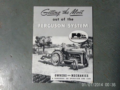 Ford 9N and 2N tractor operating handbook