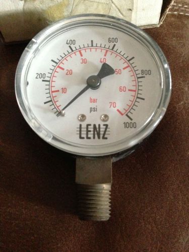 LENZ 0-1000PSI PRESSURE GAUGE *NEW* FREE SHIPPING