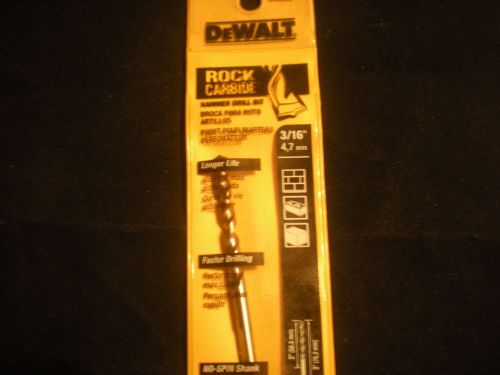 Dewalt 6&#034; rock carbide 3/16&#034; 4,7 mm masonry drill bit for sale