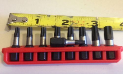 Milwaukee Set 9 Piece 1&#034; Torx Shockwave Drill and Driver Impact Set