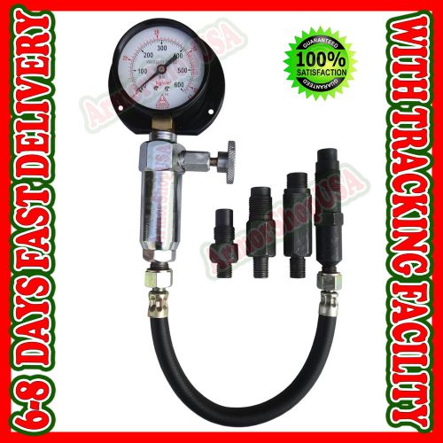 Diesel Compression Tester Gauge with 4 pcs Adapters (Includes carrying case)