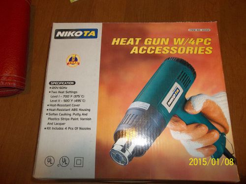Nikota heat gun w/ 4 pc accessories for sale