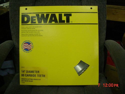 Dewalt 14 inch 80 tooth saw blade, 1&#034; round arbor,  no.    dw3148 for sale