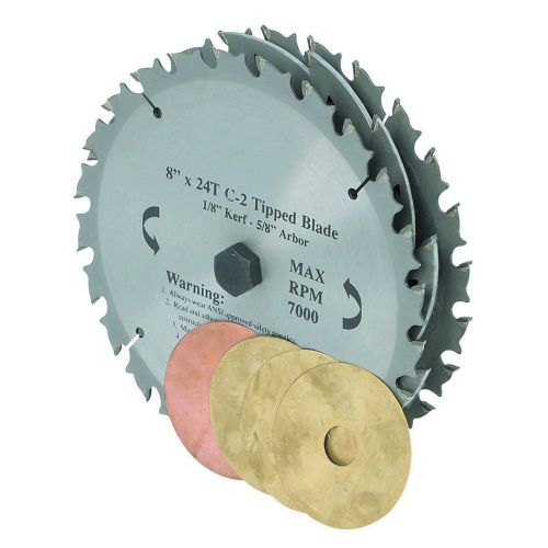 8 in. C2 Tungsten Carbide Tipped 22 Tooth Dado Blade Set with Saws and Chippers