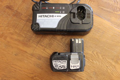 Hitachi EBM 1830 18V 3.0 AH Battery HXP and UC 18YRL Battery Charger 18 Volt 7.2