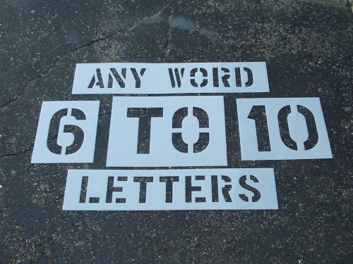 Word(10)8&#034;letters no parking fire lane visitor reserved parking lot stencils for sale