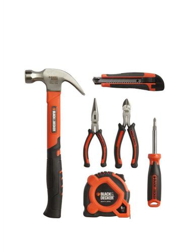 Black &amp; decker 6 pce tool kit with 16oz hammer,pliers,tape measure, screwdrivers for sale