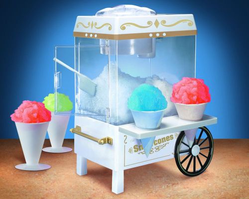 Snow cone maker mini shaved ice machine w/ cart &amp; stand, home snowcone crusher for sale