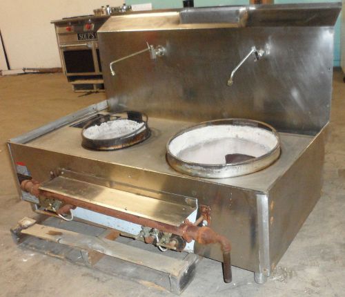 Heavy duty commercial &#034;century kitchen&#034; 59&#034; wok station 1 jet burner 1 regular for sale