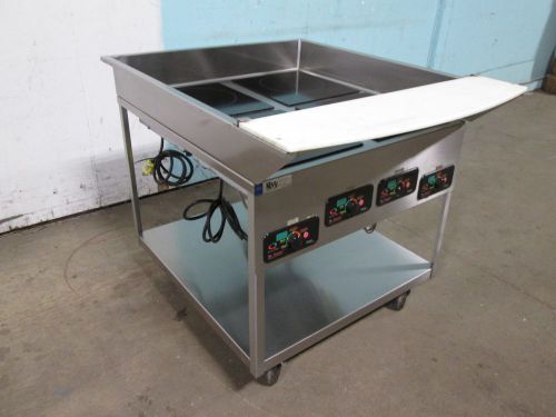 &#034;MR INDUCTION&#034; HEAVY DUTY COMMERCIAL.ELECTRIC INDUCTION WARMERS ON S.S. CART