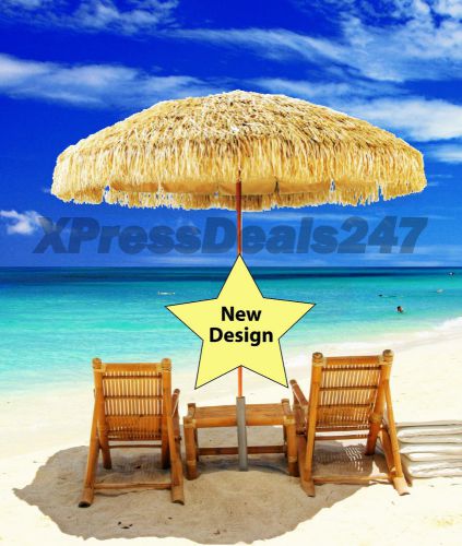 8 foot deluxe tahiti tropical island umbrella perfect for tiki bar beach patio for sale