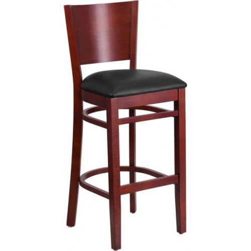 Flash furniture xu-dg-w0094bar-mah-blkv-gg lacey series solid back mahogany wood for sale