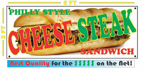 CHEESE STEAK SANDWICH Full Color Banner Sign Philly Cheesesteak Stand Shop