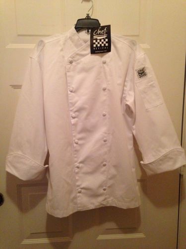 NEW White Chef Revival Corporate Long Sleeve Jacket Sz XS 34-36