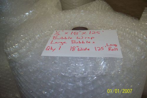 Bubble Wrap 1/2&#034; x 18&#034; Wide x 125&#039; Long Large Bubbles Free Ship Perf Every 12&#034;