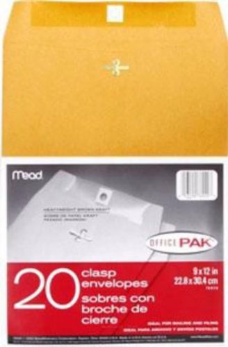 Mead Clasp Envelopes 9&#039;&#039; x 12&#039;&#039; 20 Count