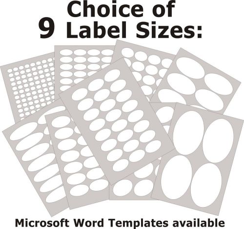 Oval Matt White Paper Labels Laser Copier Inkjet Printer Stickers 5 A4 Sheets