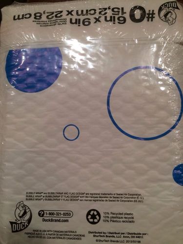 3 Bubble Envelopes Mailers - Blue Dots -  BubbleWrap by Duck 6&#034; x 9&#034;, #0