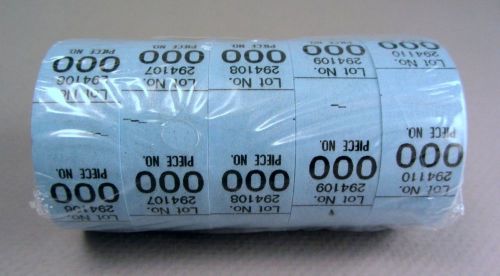 Movers inventory tape sleeve of 5 rolls one color individually numbered 0-300 for sale