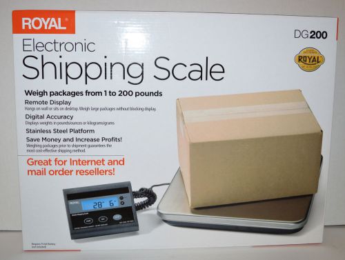Royal Electronic Shipping Scale Weigh Packages from 1 to 200 pounds DG200 New