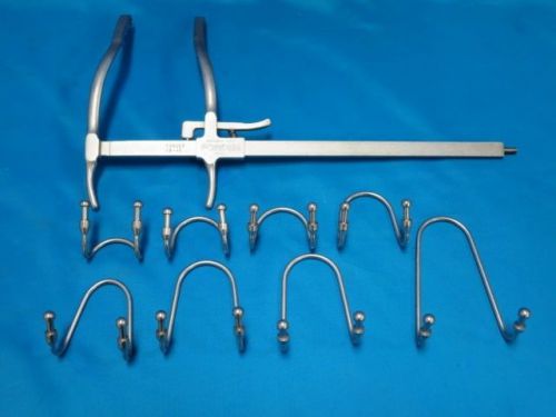 Forder fr-10 abdominal retractor with sizes 01-08 attachments for sale