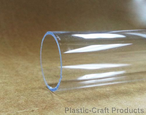 5qty Thin-Wall Tube 1/2&#034; OD x 3/8&#034; ID x 2ft - Clear Extruded Acrylic (Nominal)