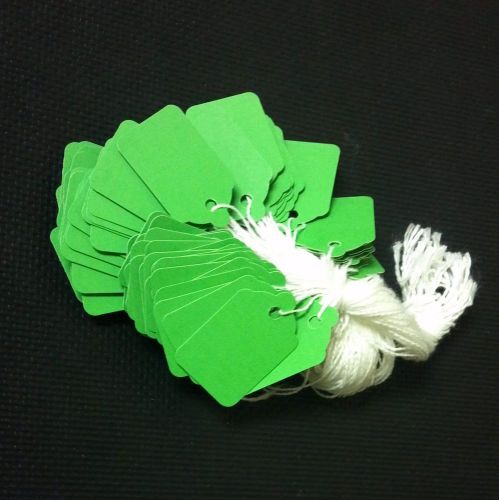 1000 pre-strung tags, green string tags price tags, merchandise pricing for sale