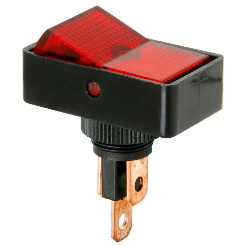 SPST Automotive Rocker Switch w/Red Illumination 12V 060-758