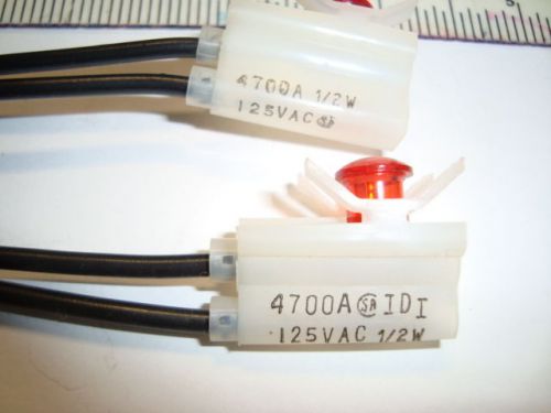 2 IDI Wire Assemblies Indicator Lights 4700A 125vac NOS 1/2 watt