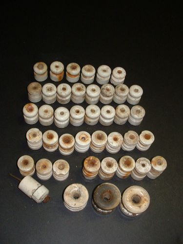Forty Two Vintage Ceramic Electric Insulators fence post knobs