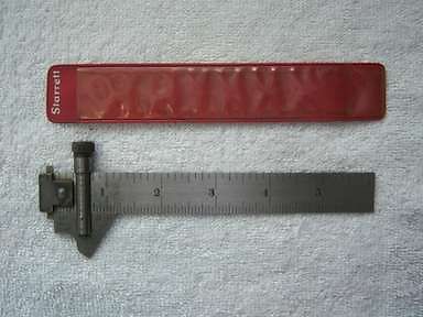 Starrett Hooked 6 inch rule No. 604R with Sleeve &amp; Drill Point Gage