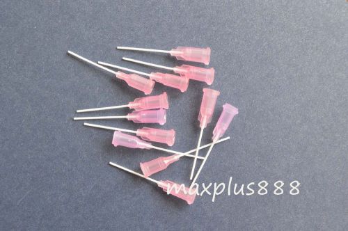 PP Blunt flexible dispensing needles syringe needle tips 1&#034;  150pcs 20Ga Pink