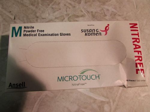 Lot of (7) Ansell Micro Touch 6034512 Nitrile Glove Medium PF Pink 100PK