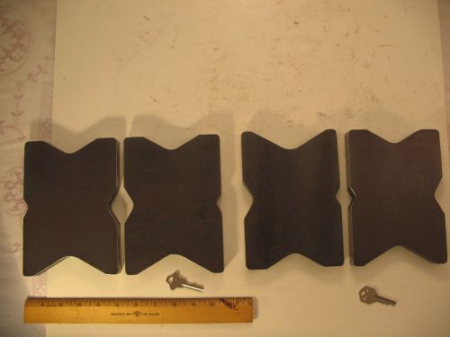 1st ever unground 2 Pair SPECIAL Notched Shop Arbor Press Plates BED X-BAR 20 T