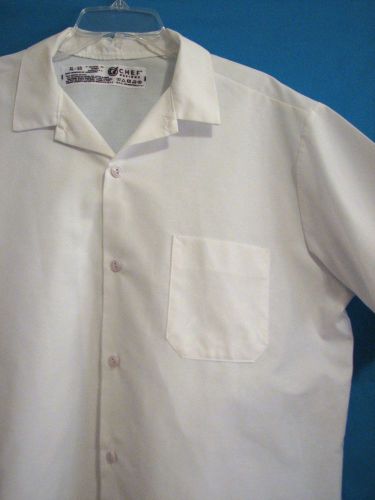 White Button Front Cook Shirt Pocket Chef Designs # 5020 XL - SS