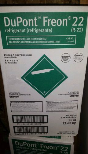 R22 Dupont Freon 30 lbs Refrigerant Cylinder --  NEW!