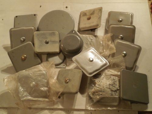 Large Mixed Lot of New &amp; Used Electrical Closure Plates