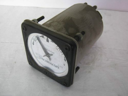 Vintage westinghouse synchroscope meter, us navy, type kl-24, style ph-17400-e for sale