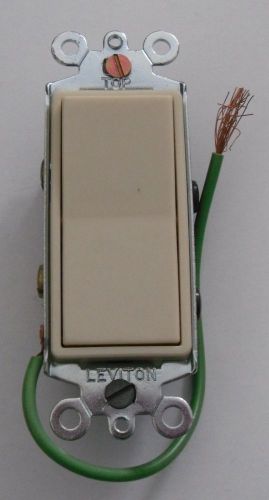 Leviton 5602-2I DP Framed Rocker AC Quiet Switch, 15A-120/277V AC Only, Ivory