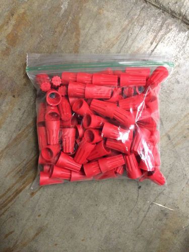 (100 pc) Red Screw On Nut Wire Connectors Twist On Bulk Bag UL Listed