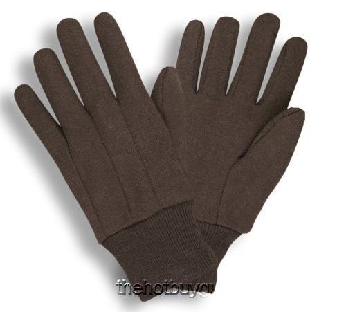 R&amp;R Supply Brown Jersey Poly Cotton Work Glove - Size: Large - 12 Pair