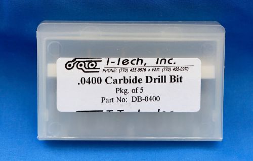 T-Tech Carbide Drill Bit (DB-0400) 0.0400 Qty 5