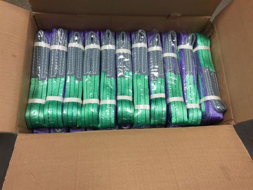 (55) case of 1&#034; x 10&#039; 2000 lb. eye to eye 2 ply web sling&#039;s for sale