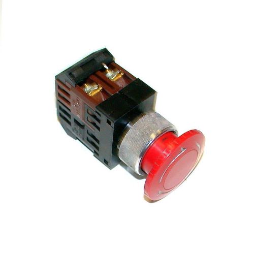 FUJI ELECTRIC RED MUSHROOM CAP  E-STOP PUSHBUTTON 10 AMP  MODEL AH22-V